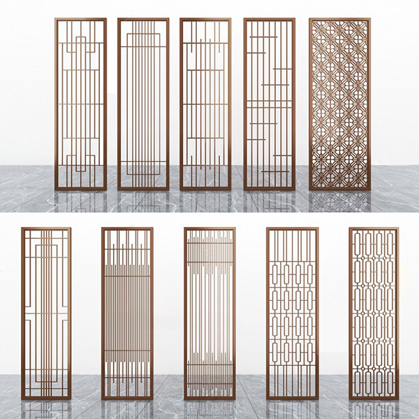 不銹鋼屏風(fēng)隔斷鏤空格柵客廳方通背景墻(圖1) 不銹鋼屏風(fēng)隔斷鏤空格柵客廳方通背景墻(圖1)