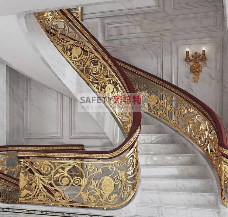 銅藝雕刻欄桿扶手，輕奢時(shí)尚，溫馨典雅(圖2)