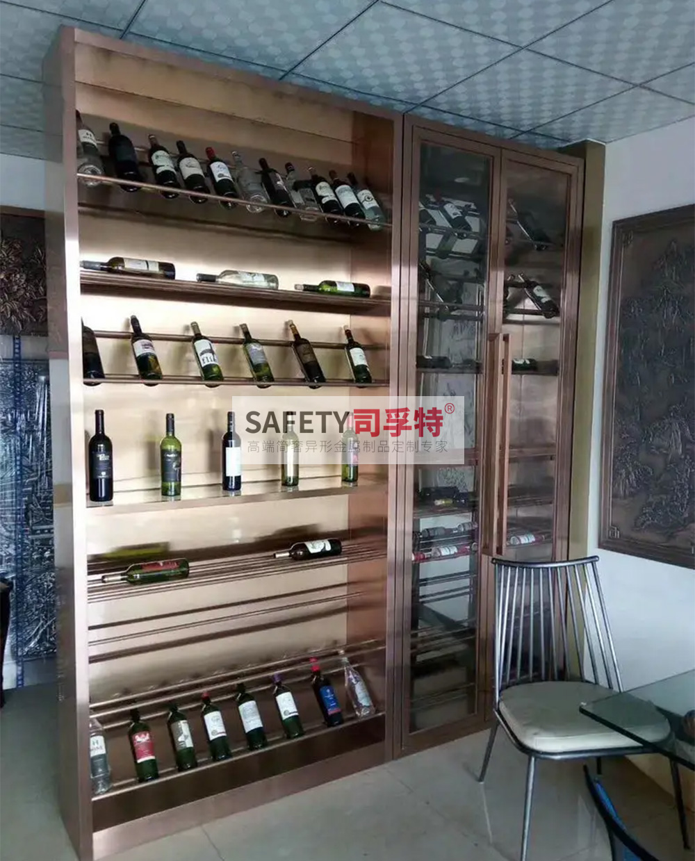 不銹鋼酒柜款式多樣，美觀時尚，經(jīng)久耐用(圖4)
